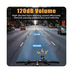 GENERICO - Timbre Bocina Clásico para Bicicleta Scooter - Negro