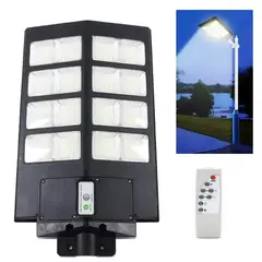 GENERICO - Foco Poste Luz Solar Exterior 400W 8 Placas + Control Remoto