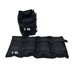 GENERICO - Tobillera Muñequera con Peso - Fuerza Terapia 5 kg - Par