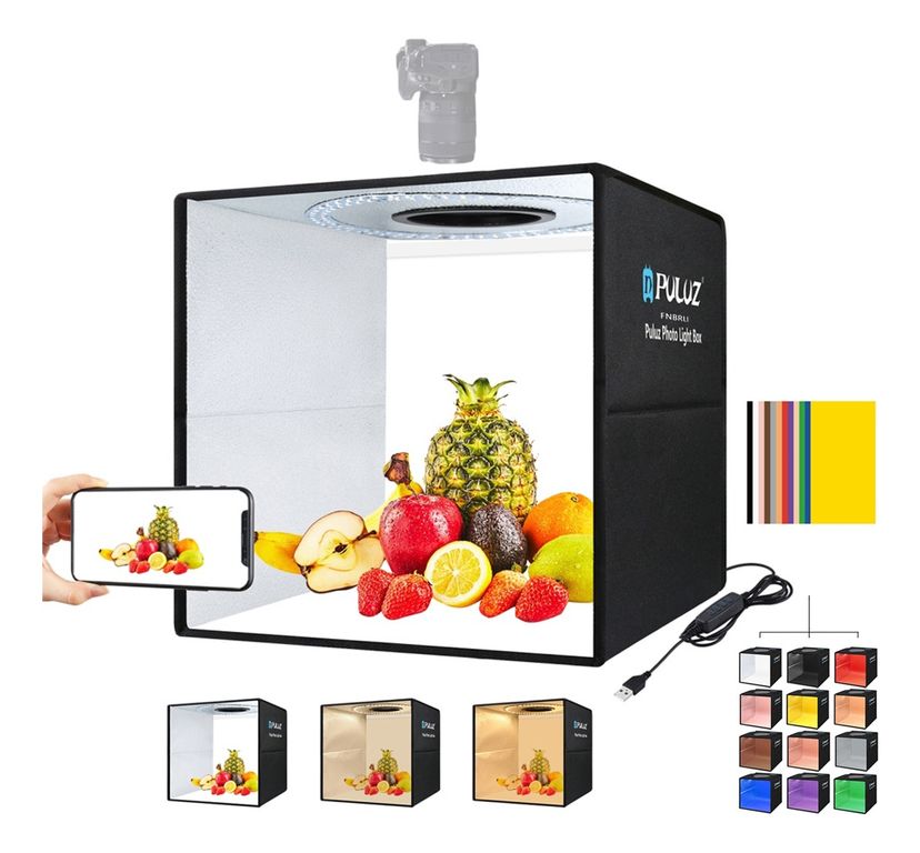 Caja De Luz Para Fotografía Plegable 123 Colores De 40cm