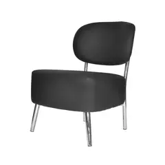 OFIDEAS - Silla Fija Interlocutora Bis Cuero Negro