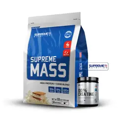 SUPREME NUTRITION - Supreme Mass 10Lb Vainilla+Creatina Universe Nutrition 250Gr