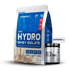 SUPREME NUTRITION - 100% Hydro Whey Isolate Vainilla 5.5 lb+Creatina Universe Nutrition 250Gr