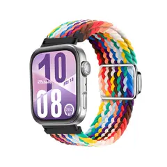 GENERICO - Correa de Nylon para Huawei Watch Fit 4 Broche Magnético multicolor negro Black