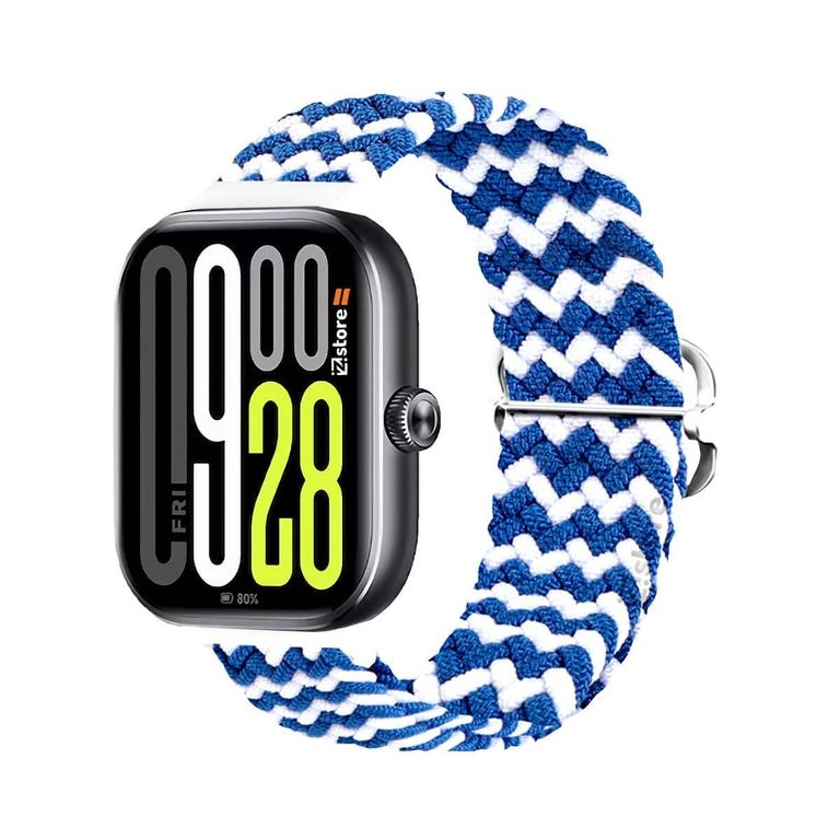 Correa de Nylon Para Xiaomi SmartBand 9 Pro Bicolor Azul