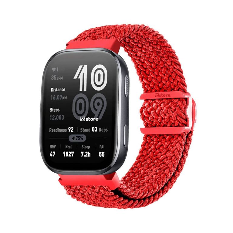 Correa de Nylon Para Amazfit Bip 6 Broche PVC Rojo