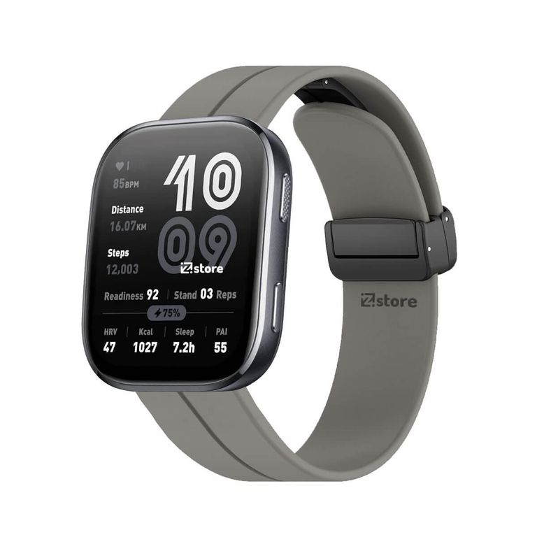 Correa Silicona Para Amazfit Bip 6 Broche Magnético Gris Oscuro