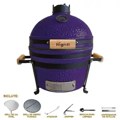 HIGRILL - Kamado 16 Pulgadas Parrilla Multifuncional Morado