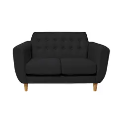 BARAKA HOME - Sofá Vintage Sofía 2 Cuerpos - Negro