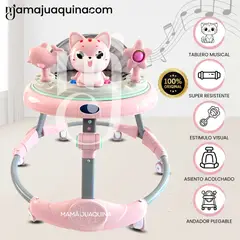 BABY - Andador con Tablero Musical «CATWALK» con Bluetooth Pink