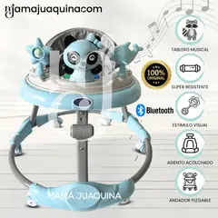 BABY - Andador con Tablero Musical «PANDIWALK» con Bluetooth Blue
