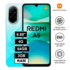XIAOMI - CELULAR REDMI A5 3GB RAM 64GB AZUL