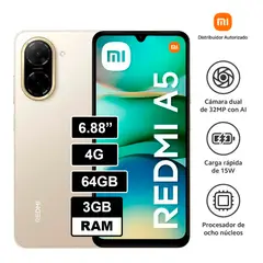 XIAOMI - CELULAR REDMI A5 3GB RAM 64GB DORADO