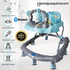 BABY - Andador Musical Plegable «CUTE MONKEY» con Bluetooth Gray