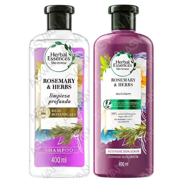 PACK 2 ROMERO SHAMPOO + ACONDICIONADOR 400ML - HERBAL ESSENCES