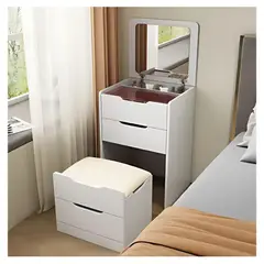 GENERICO - Tocador de Maquillaje con Espejo Plegable con sillón