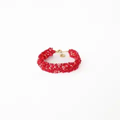 SAMANTHA PINTO HANDMADE ACCESSORIES - Pulsera Esmeralda Rojo