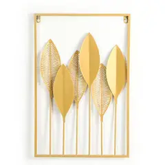GENERICO - Cuadro Decorativo Metálico Dorado 3D Pared sala Moderna