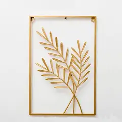 GENERICO - Cuadro Decorativo Metálico Dorado 3D Pared sala Moderna