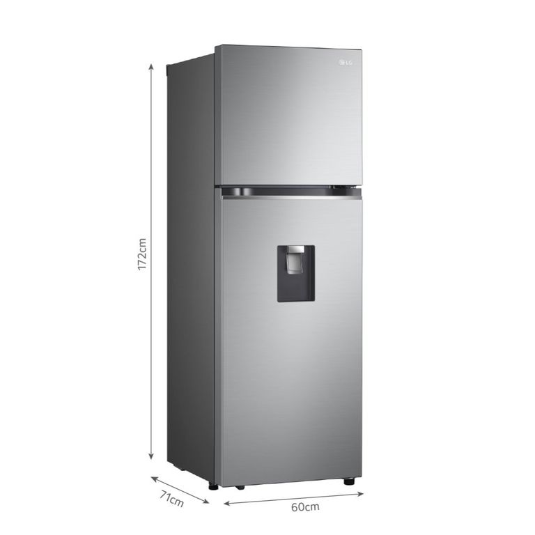 Refrigeradora GT33WPP 334L Door Cooling Top Freezer Plateado LG