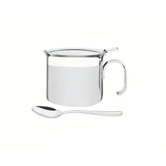 TRAMONTINA - Azucarero de acero inoxidable con cuchara de 0.4 Lt