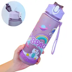 ELMEJORPRECIO - Tomatodo Portátil Diseño Astronauta Space con Sorbete Lila 650 ml