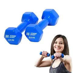XTREME SPORT - Mancuernas Pesas De 0.5 kg Fitness De Vinil X2