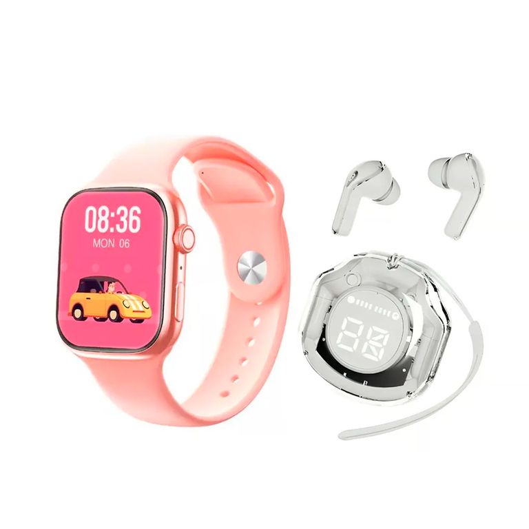 SET SMARTWATCH T900 PRO MAX L Blanco + AUDÍFONOS INALAMBRICOS AIR 39 BLANCO