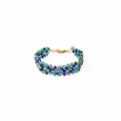 SAMANTHA PINTO HANDMADE ACCESSORIES - Pulsera Esmeralda Azul Verde