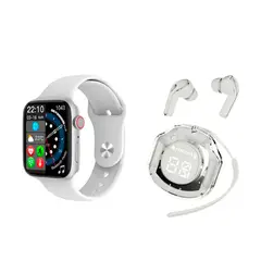 GENERICO - SET SMARTWATCH T900 PRO MAX L Blanco + AUDÍFONOS INALAMBRICOS AIR 39 BLANCO