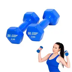 XTREME SPORT - Mancuernas Pesas De 3 kg Fitness De Vinil X2