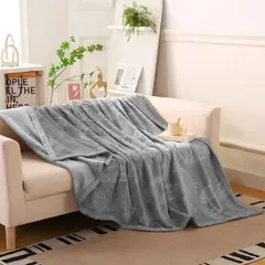 GOLDSUN - MANTA CON ALTO RELIEVE Y DISEÑO DE HOJAS