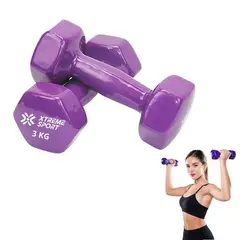 XTREME SPORT - Mancuernas Pesas De 3 kg Fitness De Vinil X2