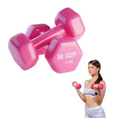 XTREME SPORT - Mancuernas Pesas De 5 kg Fitness De Vinil X2