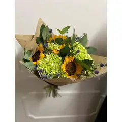 FLORALIA - Arreglo de Flores - Ramo Mix Girasoles Mini - Hortencias