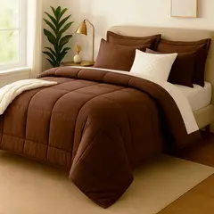 GENERICO - EDREDON KING COOZY SET CUADROS PERU PIMA + FUNDAS DE ALMOHADA