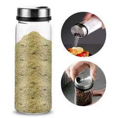 ELMEJORPRECIO - Condimentero de Borosilicato Tapa de Acero S1