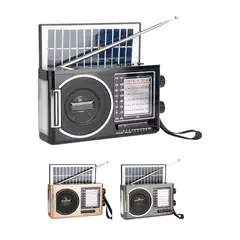 GENERICO - Radio KTF-1646 Portátil Panel Solar Linterna Bluetooth Multibanda
