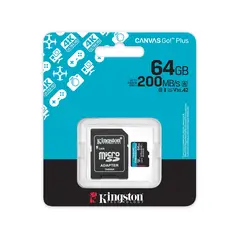 KINGSTON - Tarjeta Microsdxc Canvas Go! Plus 64Gb Uhs-I U3 200Mb/S - Vel