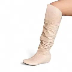 GENERICO - Bota Gamuza Mujer Yomar Taco Interno 5 2086L-60 Color Beige