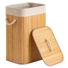 INSPIRA MARKET - Cesta Tacho de ropa Bambú Multiusos Clásico