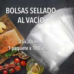 SM - BOLSAS DE SELLADO AL VACIO CORTADAS X100 UNDS 25X30CM