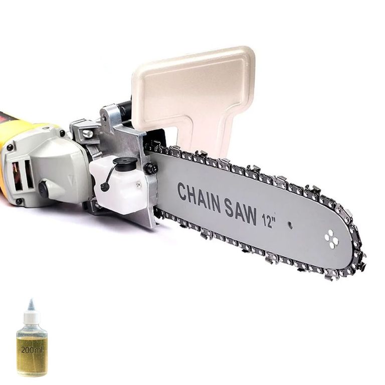 Adaptador Soporte Amoladora a Motosierra + Aceite Cadena