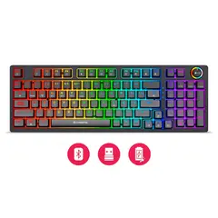 CYBERTEL - Teclado Striker CBX K1008-3M RGB Mecánico Wireless Bluetooth