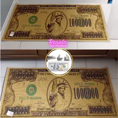 GENERICO - Alfombras DÓLAR Para Cuarto 120cm x 60 cm + Regalo Billetera Dólar