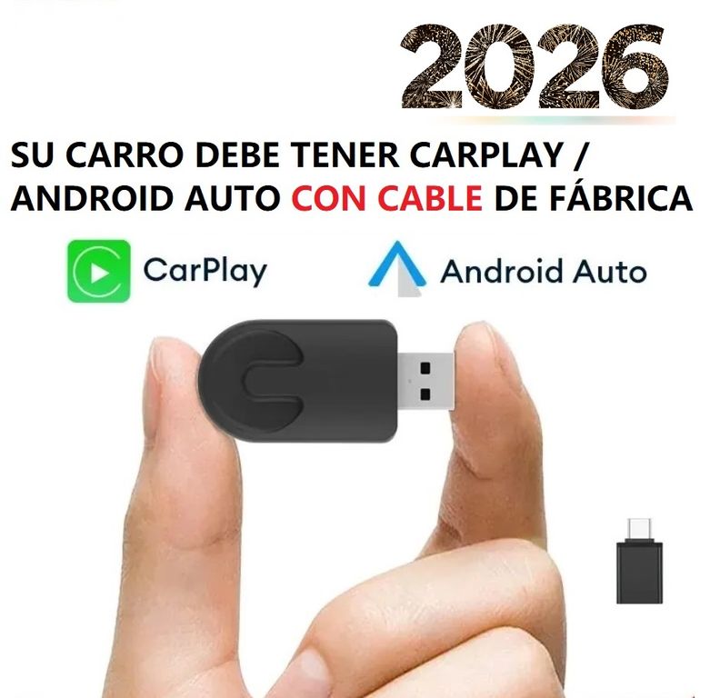Adaptador inalámbrico Android auto y Apple Carplay 2 en 1 MINI