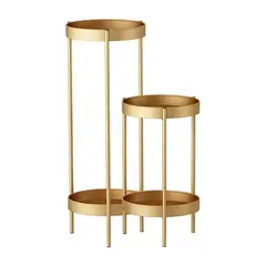 GENERICO - Soporte Metálico Dorado Para Macetas o Adornos Decoración Interior 50.5 cm