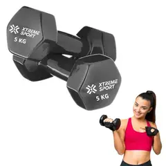 XTREME SPORT - Mancuernas Pesas De 5 kg Fitness De Vinil X2