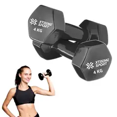 XTREME SPORT - Mancuernas Pesas De 4 kg Fitness De Vinil X2