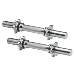 RISUTIMPORT - Mancuernas Cromada 2 Manubrios 4 Seguros Acero